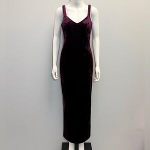 Jessica Simpson Red Velvet Bodycon Midi Dress (XS)